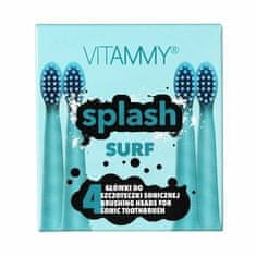 Vitammy SPLASH, Rezervni ročaji za zobne ščetke SPLASH, modra / surf /, 4 kos