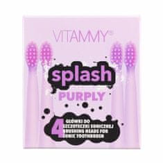 Vitammy SPLASH, Rezervni ročaji za zobne ščetke SPLASH, vijolične /, 4 kos