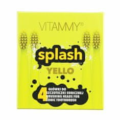 Vitammy SPLASH, Rezervni ročaji za zobne ščetke SPLASH, rumena /, 4 kos