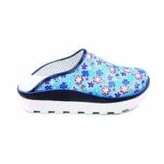 Carine LUX SABO, Profesionalni medicinski čevlji s perforacijo NT 052, modri cvetovi, velikost 38