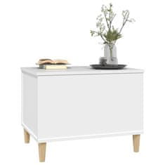 Vidaxl Klubska mizica bela 60x44,5x45 cm inženirski les