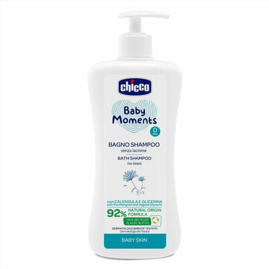 Chicco Šampon za kopel Baby Moments, 500 ml, od 0m +