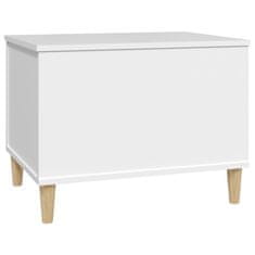 Vidaxl Klubska mizica bela 60x44,5x45 cm inženirski les
