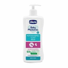 Chicco Baby Moments, tekoča pena za kopel z izvlečkom sleza, 500 ml, od 0m +