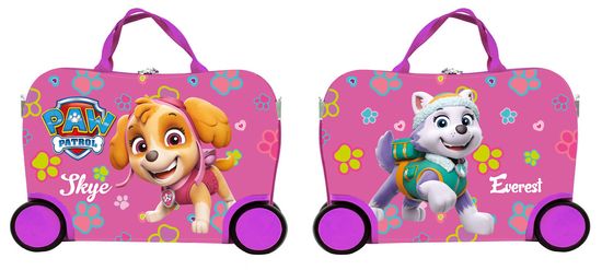 Nickelodeon Otroški kovček na kolesih majhen, Paw Patrol, roza, 3r +