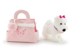 Trudi PETS - Modna torbica s hišnim ljubljenčkom, roza s srčkom, 0m+
