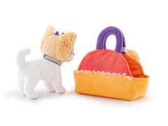 Trudi PETS - Modna torbica s hišnim ljubljenčkom, oranžno rumena z volančkom, 0m+