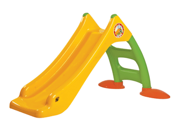 slomart DOREX Otroška vrtna zunanja zdrsljaj 130cm, 3 stopnice, rumena