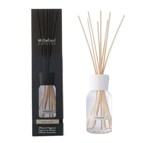 Millefiori Milano Stekleni difuzor , Naravna, 250 ml/beli mošus