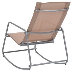 Vidaxl Vrtni gugalni stol taupe 95x54x85 cm tekstil