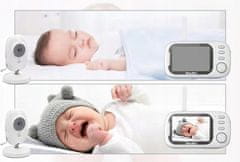 Dexxer Baby Monitor aku. otroška varuška z video kamero in 3.2″ LCD zaslonom