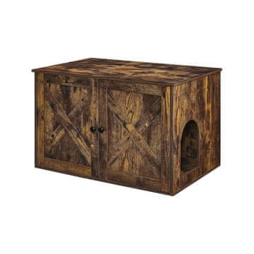 Songmics Omara za mačjo steljo 80x53x492 cm rjava