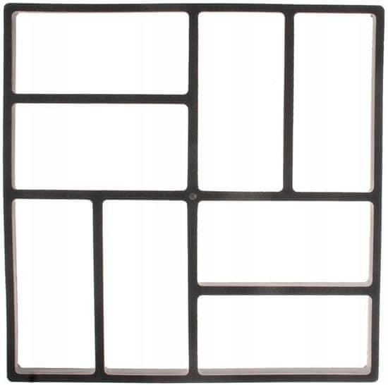 Korbi Plastični kalup za betonske tlakovce – dimenzije 40 × 40 cm