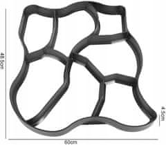 Korbi Velik plastični kalup za izdelavo betonskih tlakovcev – dimenzije 50 × 60 cm