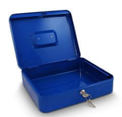 Bituxx Kasetna kovinska blagajna EURO s ključem modra