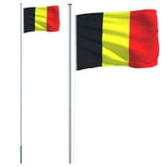 Greatstore Belgijska zastava in drog 6,23 m aluminij