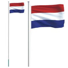 Greatstore Nizozemska zastava in drog 6,23 m aluminij