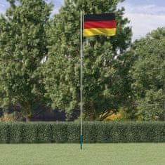 Greatstore Nemška zastava in drog 6,23 m aluminij