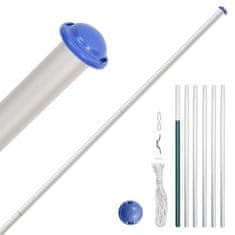 Vidaxl Zastava Evrope in drog 6,23 m aluminij