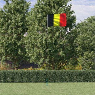 Vidaxl vidaXL Belgijska zastava z drogom, 5,55 m, aluminij