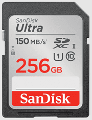 SanDisk SDXC Ultra spominska kartica, 256 GB, 150MB/s, UHS-I, C10