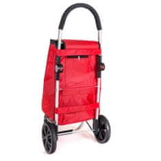 BRILANZ Nakupovalna torba na kolesih 98 x 48 x 36 cm, zložljiva, rdeča