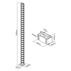 My Wall Organizator kablov HZ 42L črn