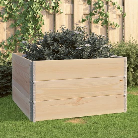 Vidaxl Visoke grede 3 kosi 100x100 cm trdna borovina
