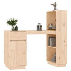 Vidaxl Pisalna miza 110x53x117 cm trdna borovina