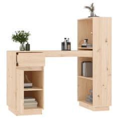 Vidaxl Pisalna miza 110x53x117 cm trdna borovina