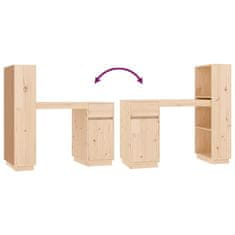 Vidaxl Pisalna miza 110x53x117 cm trdna borovina