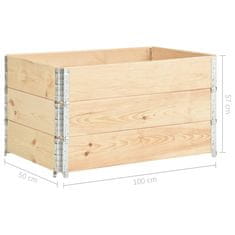 Greatstore Visoke grede 3 kosi 50x100 cm trdna borovina