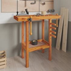 Greatstore Delovna miza s primeži 92x48x83 cm trden akacijev les