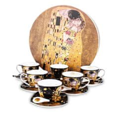 ZAKLADNICA DOBRIH I. Porcelan 18 delni kavni komplet -dekor Klimt Poljub