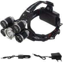 Trizand Naglavna svetilka LED ZOOM 5 x LED T6 CREE ISO 16144