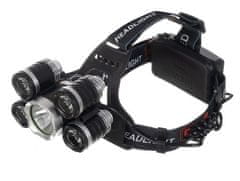 Trizand Naglavna svetilka LED ZOOM 5 x LED T6 CREE ISO 16144