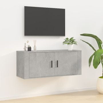 Vidaxl vidaXL Stenska TV omarica betonsko siva 100x34,5x40 cm