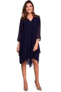 Stylove Ženska večerna obleka Ludmi tmavo modrá