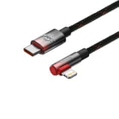 BASEUS MVP Elbow kabel USB-C / Lightning 20W 2m, črna/rdeča