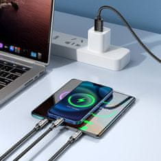 Joyroom 3in1 kabel USB - USB-C / Lightning / micro USB 3.5A 1.2m, modro