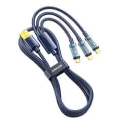 Joyroom 3in1 kabel USB - USB-C / Lightning / micro USB 3.5A 1.2m, modro