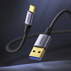 Ugreen US187 kabel USB 3.0 / USB-C 3A 2m, črna