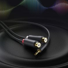 Ugreen AV109 avdio adapter 3.5mm mini jack / 2x RCA, siva