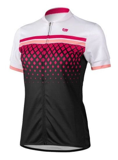 Etape Kolesarska majica Diamond belo-rožnata, XL