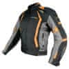 Moto jakna AREZZO tekstil črno/oranžna 3XL