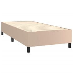 Vidaxl Box spring postelja z vzmetnico LED kapučino 90x190 cm