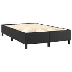 Vidaxl Box spring postelja z vzmetnico črna 120x200 cm umetno usnje