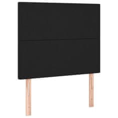 Vidaxl Box spring postelja z vzmetnico LED črn 90x190 cm umetno usnje