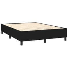 Vidaxl Box spring postelja z vzmetnico črna 140x200 cm blago