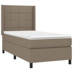 Vidaxl Box spring postelja z vzmetnico LED taupe 80x200 cm blago